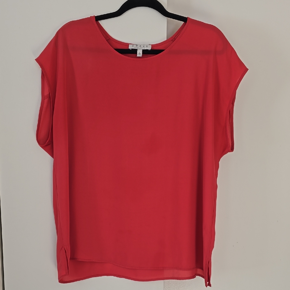 Chaus Short Sleeve Top, Size L